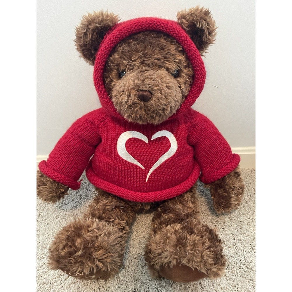Y2K L.S Ayres Millennium Bear Teddy Red Sweater Soft Plush Gund Love 2000